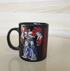 12 Oz Black Glazed Stoneware Ceramic Coffee Mug Printing Ultraman